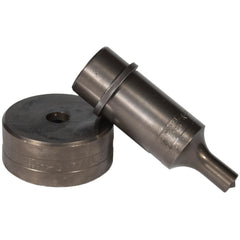 Ironworker Punch & Die Sets; Set Type: Punch & Die; Shape: Round; Punch/Die Shape: Round; Die Length: 2 in; Die Width: 1 in; Die Diameter: 1 in; Punch Length: 3.31 in; Punch Width: 1 in; Punch Diameter: 1 in; Number Of Pieces: 1; Punch Width/Diameter (Inc