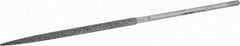 Grobet - 5-1/2" OAL Coarse Three Square Needle Diamond File - 126 Grit - Top Tool & Supply