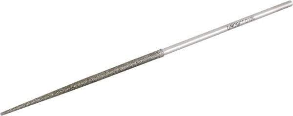 Grobet - 5-1/2" OAL Fine Round Needle Diamond File - 2-1/2 LOC, 126 Grit - Top Tool & Supply