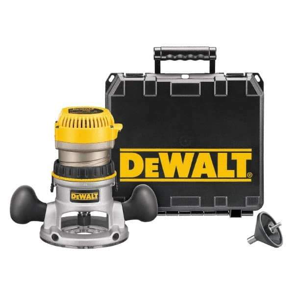 DeWALT - 1.75 hp, 24,500 RPM, Fixed Base Router Kit - 11 Amps, 1/4 and 1/2 Inch Collet - Top Tool & Supply