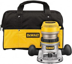 DeWALT - 2.25 hp, 8,000 to 24,000 RPM, Fixed Base Router Kit - 12 Amps, 1/4 and 1/2 Inch Collet - Top Tool & Supply