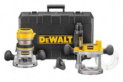 DeWALT - 2.25 hp, 8,000 to 24,000 RPM, Fixed Plunge Combination Router Kit - 12 Amps, 1/4 and 1/2 Inch Collet - Top Tool & Supply