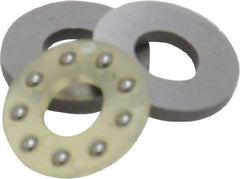 Boston Gear - 3/16" Inside x 7/16" Outside Diam, 3/16" Thick, Alloy Steel Ball Thrust Bearing - Top Tool & Supply