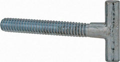 Gibraltar - 1/4-20, 1-1/2" Thread Length, Zinc Plated, Steel T Strap Bolt - 2" Length Under Head, Grade 5, 1" Head Width x 1/4" Head Height - Top Tool & Supply