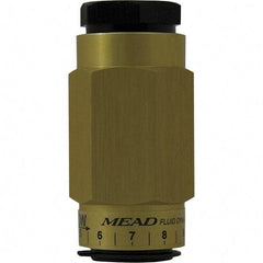 Mead - 1/8" NPTF Threaded Flow Control Valve - 0 to 250 psi & Aluminum Material - Top Tool & Supply