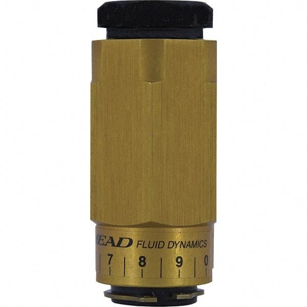 Mead - 1/4" NPTF Threaded Flow Control Valve - 0 to 250 psi & Aluminum Material - Top Tool & Supply