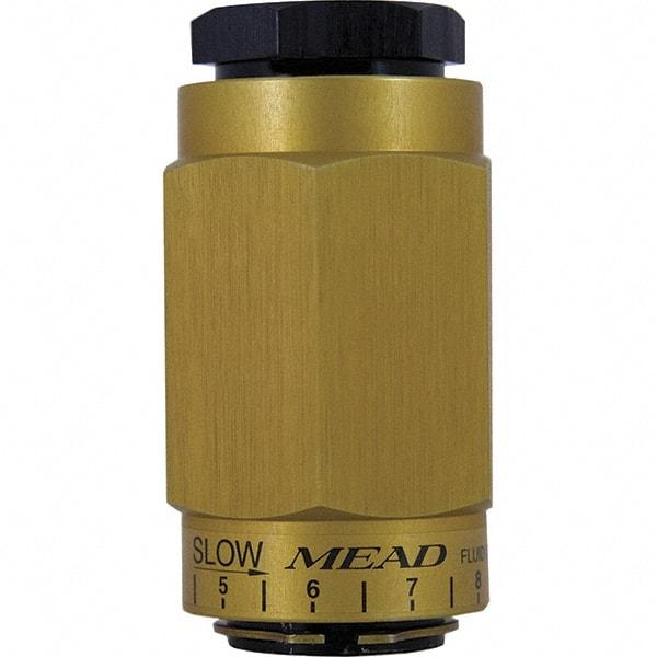 Mead - 1/2" NPTF Threaded Flow Control Valve - 0 to 250 psi & Aluminum Material - Top Tool & Supply