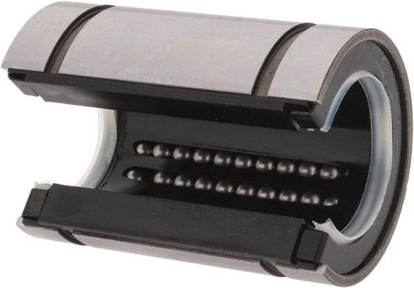 Thomson Industries - 20mm ID, Open Linear Bearing with Two Integral Wipers - 1.26" Overall Height, 32mm OD - Top Tool & Supply