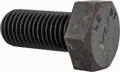 Made in USA - 7/8-9 Thread, 2" Length Under Head, Alloy Steel Hex Head Bolt - Uncoated, UNC Thread, ASTM A193, Grade B7 - Top Tool & Supply