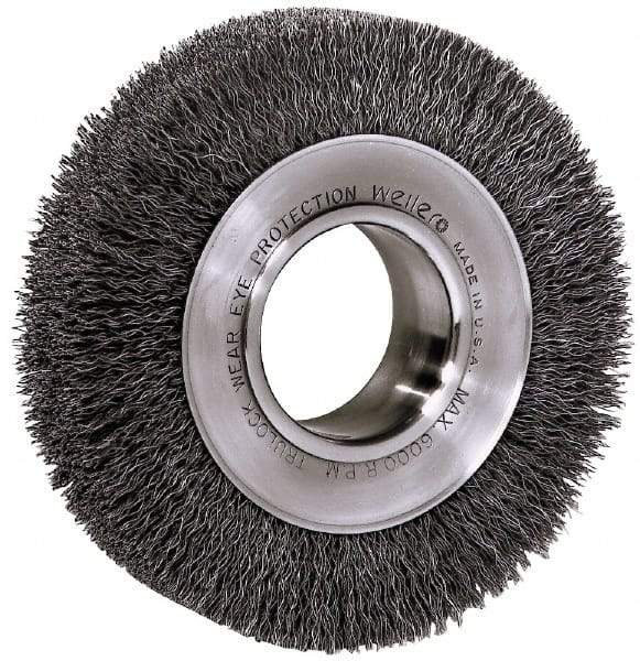 Baldor - 8" OD, 3/4" Arbor Hole, Crimped Wheel Brush - 3/4" Arbor Hole - Top Tool & Supply