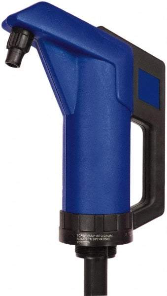 Tuthill - 3/4" Outlet, Polypropylene Hand Operated Piston Pump - 11 oz per Stroke, 22" OAL, For Diesel Exhaust Fluid - Top Tool & Supply