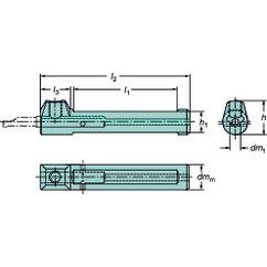 CXS-A1000-05M Cylindrical Shank With Flat To CoroTurn® XS Adaptor - Top Tool & Supply