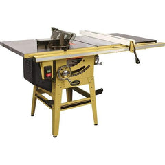 Jet - 10" Blade Diam, 5/8" Arbor Diam, 1 Phase Table Saw - 115/230 Volt, 3-1/8" Cutting Depth - Top Tool & Supply