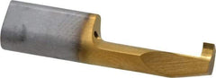 HORN - 0.062" Groove Width, 0.236" Min Hole Diam, 0.591" Max Hole Depth, Face Grooving Tool - 0.071" Projection, 1.181" OAL, Solid Carbide, TiN Finish - Exact Industrial Supply