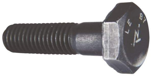 Made in USA - 1/2-13 Thread, 3-3/4" Length Under Head, Alloy Steel Hex Head Bolt - Uncoated, UNC Thread, ASTM A193, Grade B7 - Top Tool & Supply