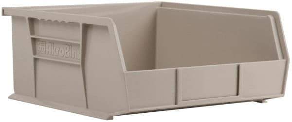 Akro-Mils - 50 Lb. Load Capacity, 10-7/8" Deep, Gray Polymer Hopper Stacking Bin - 5" High x 11" Wide x 10-7/8" Long - Top Tool & Supply