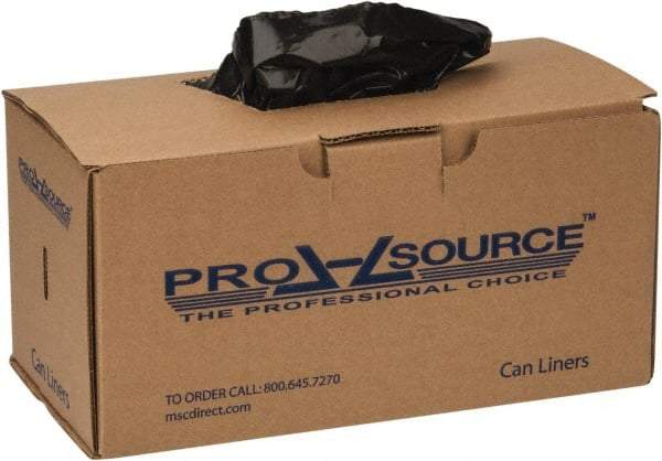 PRO-SOURCE - 20 Gal Capacity, 1 mil Thick, Household/Office Trash Bags - Linear Low-Density Polyethylene (LLDPE), Roll Dispenser, Black - Top Tool & Supply