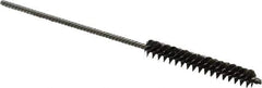 Made in USA - 1/4" Diam Helical Steel Tube Brush - Double Spiral, 0.005" Filament Diam, 1-1/2" Brush Length, 4" OAL, 0.091" Diam Stainless Steel Shank - Top Tool & Supply