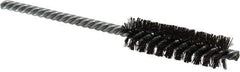 Made in USA - 5/8" Diam Helical Steel Tube Brush - Double Spiral, 0.005" Filament Diam, 2" Brush Length, 5" OAL, 0.208" Diam Galvanized Steel Shank - Top Tool & Supply