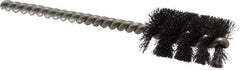 Made in USA - 5/8" Diam Helical Steel Tube Brush - 0.005" Filament Diam, 1" Brush Length, 3-1/2" OAL, 0.162" Diam Stainless Steel Shank - Top Tool & Supply