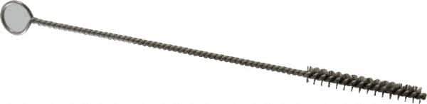 PRO-SOURCE - 1" Long x 5/32" Diam Stainless Steel Twisted Wire Bristle Brush - Single Spiral, 4" OAL, 0.003" Wire Diam, 0.062" Shank Diam - Top Tool & Supply