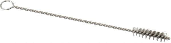 PRO-SOURCE - 3/4" Long x 7/32" Diam Stainless Steel Twisted Wire Bristle Brush - Single Spiral, 4" OAL, 0.003" Wire Diam, 0.062" Shank Diam - Top Tool & Supply