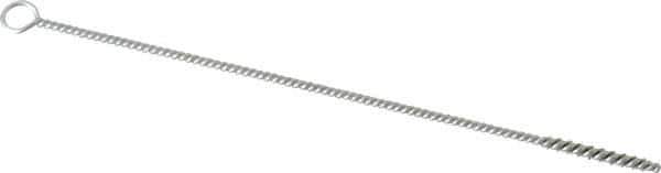 PRO-SOURCE - 1" Long x 1/8" Diam Stainless Steel Twisted Wire Bristle Brush - Single Spiral, 6" OAL, 0.003" Wire Diam, 0.085" Shank Diam - Top Tool & Supply