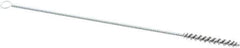 PRO-SOURCE - 1-1/2" Long x 3/16" Diam Stainless Steel Twisted Wire Bristle Brush - Single Spiral, 7" OAL, 0.003" Wire Diam, 0.085" Shank Diam - Top Tool & Supply