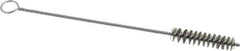 PRO-SOURCE - 2" Long x 7/16" Diam Stainless Steel Twisted Wire Bristle Brush - Single Spiral, 8" OAL, 0.006" Wire Diam, 0.11" Shank Diam - Top Tool & Supply