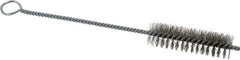 PRO-SOURCE - 2-1/2" Long x 7/8" Diam Stainless Steel Twisted Wire Bristle Brush - Single Spiral, 9" OAL, 0.008" Wire Diam, 0.142" Shank Diam - Top Tool & Supply