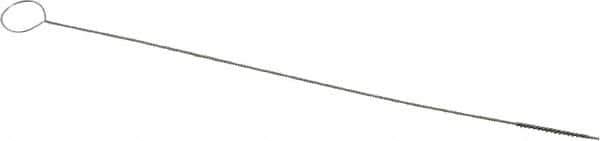 PRO-SOURCE - 1/2" Long x 1/32" Diam Nylon Bristle Brush - Single Spiral, 4" OAL, 0.003" Filament Diam, 0.021" Shank Diam - Top Tool & Supply