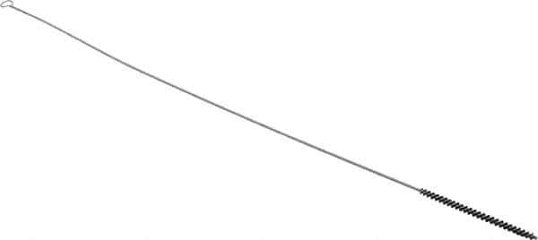 PRO-SOURCE - 4" Long x 1/4" Diam Nylon Bristle Brush - Single Spiral, 26" OAL, 0.003" Filament Diam, 0.128" Shank Diam - Top Tool & Supply
