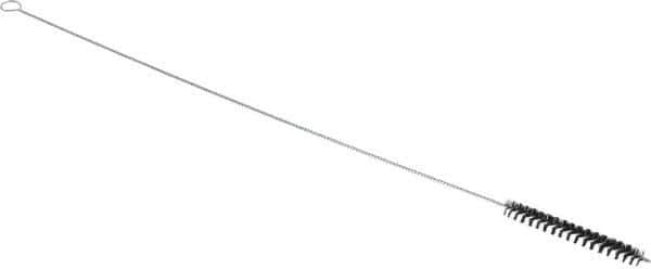 PRO-SOURCE - 4" Long x 1/2" Diam Nylon Bristle Brush - Single Spiral, 26" OAL, 0.01" Filament Diam, 0.128" Shank Diam - Top Tool & Supply