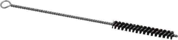 PRO-SOURCE - 2" Long x 1/4" Diam Horsehair Bristle Brush - Single Spiral, 6" OAL, 0.006" Filament Diam, 0.096" Shank Diam - Top Tool & Supply