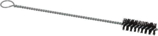 PRO-SOURCE - 1-1/2" Long x 1/2" Diam Horsehair Bristle Brush - Single Spiral, 7-1/2" OAL, 0.005" Filament Diam, 0.096" Shank Diam - Top Tool & Supply