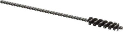 Made in USA - 6.5mm Diam Helical Stainless Steel Tube Brush - Single Spiral, 0.003" Filament Diam, 1" Brush Length, 4" OAL, 0.11" Diam Stainless Steel Shank - Top Tool & Supply