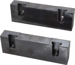 Snap Jaws - 6" Wide x 2" High x 1" Thick, Flat/No Step Vise Jaw - Soft, Steel, Fixed Jaw, Compatible with 6" Vises - Top Tool & Supply