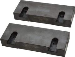 Snap Jaws - 6" Wide x 2-1/4" High x 1" Thick, Flat/No Step Vise Jaw - Soft, Steel, Fixed Jaw, Compatible with 6" Vises - Top Tool & Supply