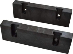 Snap Jaws - 8" Wide x 2-1/2" High x 1" Thick, Flat/No Step Vise Jaw - Soft, Steel, Fixed Jaw, Compatible with 8" Vises - Top Tool & Supply