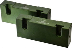 Snap Jaws - 6" Wide x 2-1/2" High x 1-1/4" Thick, Flat/No Step Vise Jaw - Soft, Aluminum, Fixed Jaw, Compatible with 6" Vises - Top Tool & Supply