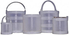 Made in USA - Round Polypropylene Dipping Basket - 3/16" Perforation, 10" Wide - Top Tool & Supply