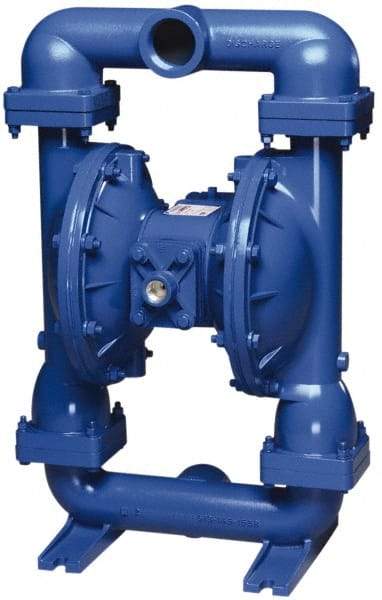 SandPIPER - 2" NPT, Metallic, Air Operated Diaphragm Pump - PTFE Diaphragm, Aluminum Housing - Top Tool & Supply