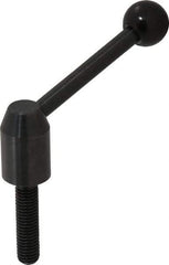 J.W. Winco - M10 x 1.5, 13.5mm Hub Diam, Steel Threaded Stud Adjustable Clamping Handle - 70mm OAL, 33.5mm High - Top Tool & Supply