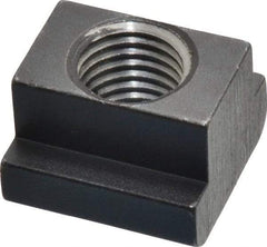 HALDER - M16 Tapped Through T Slot Nut - 17.6mm Slot Width, 28 x 10mm Base Width x Height, 28 x 20mm OAL x Height - Top Tool & Supply