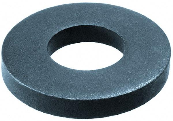 Gibraltar - M22 Screw, Steel Standard Flat Washer - 23mm ID x 50mm OD, 8mm Thick, Black Phosphate Finish - Top Tool & Supply