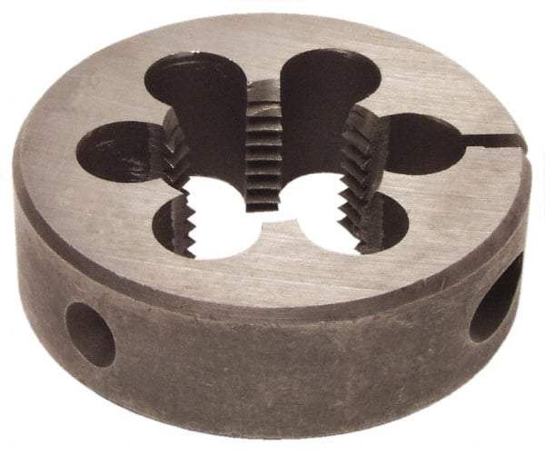 Interstate - 1-1/2 - 14 Thread, 3" Outside Diam High Speed Steel Round Die - Right Hand Thread, Adjustable - Exact Industrial Supply