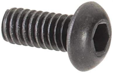 Value Collection - #1-72 UNF Hex Socket Drive, Button Screw - Alloy Steel, Black Oxide Finish, Fully Threaded, 3/16" Length Under Head - Top Tool & Supply