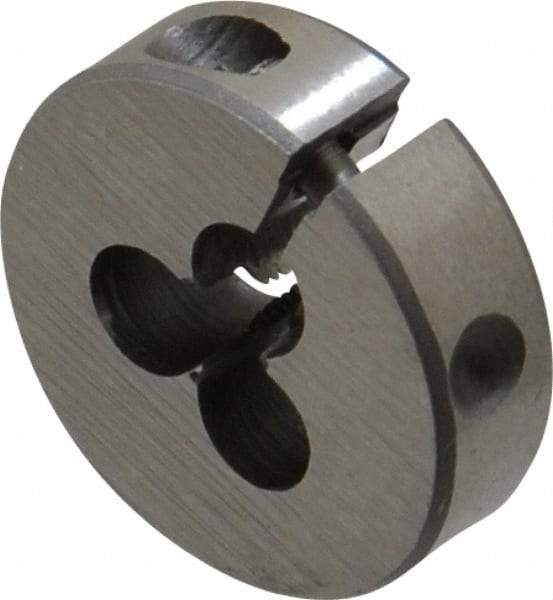 Interstate - #2-56 UNC Thread, 13/16" Outside Diam High Speed Steel Round Die - Left Hand Thread, Adjustable - Exact Industrial Supply