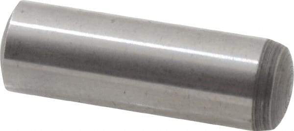 Value Collection - 8mm Diam x 25mm Pin Length Alloy Steel Standard Dowel Pin - C 58-62 Hardness, 23,700 Lb Breaking Strength, 1 Rounded End - Top Tool & Supply