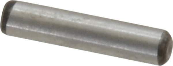 Value Collection - 3/32" Diam x 7/16" Pin Length Alloy Steel Standard Dowel Pin - C 50-58 Hardness, 1,800 Lb Breaking Strength, 1 Beveled & 1 Rounded End - Top Tool & Supply